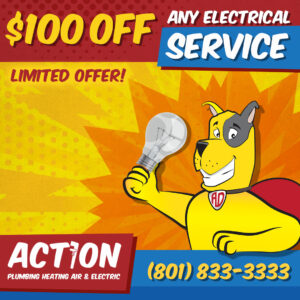 Action Electric has a $100 Off Any Electrical Service Special